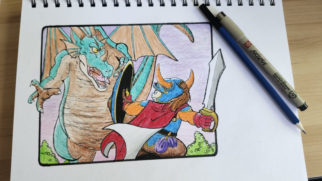 Dragon Warrior I, un héro solitaire et silencieux qui cherche à vaincre le roi Dragon pour sauver la princesse.